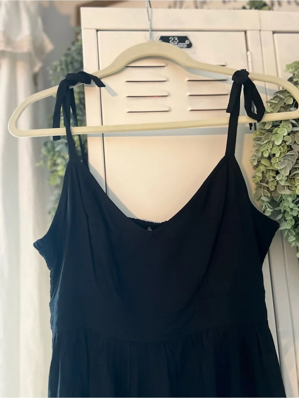 NWT Classic Black Maxi Dress with Spaghetti Straps